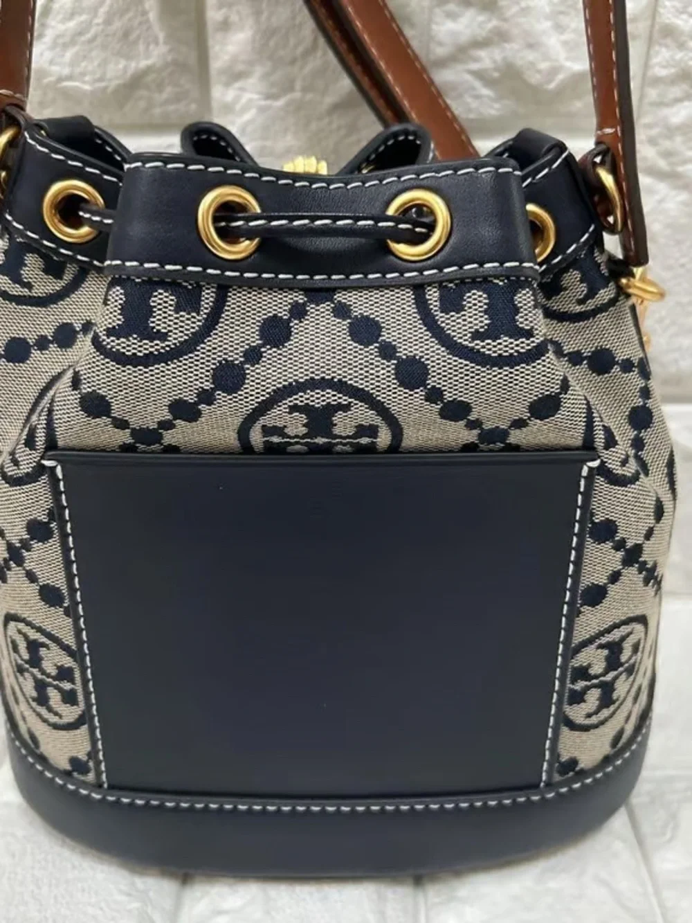 Tory Burch T Monogram Jacquard Bucket Bag